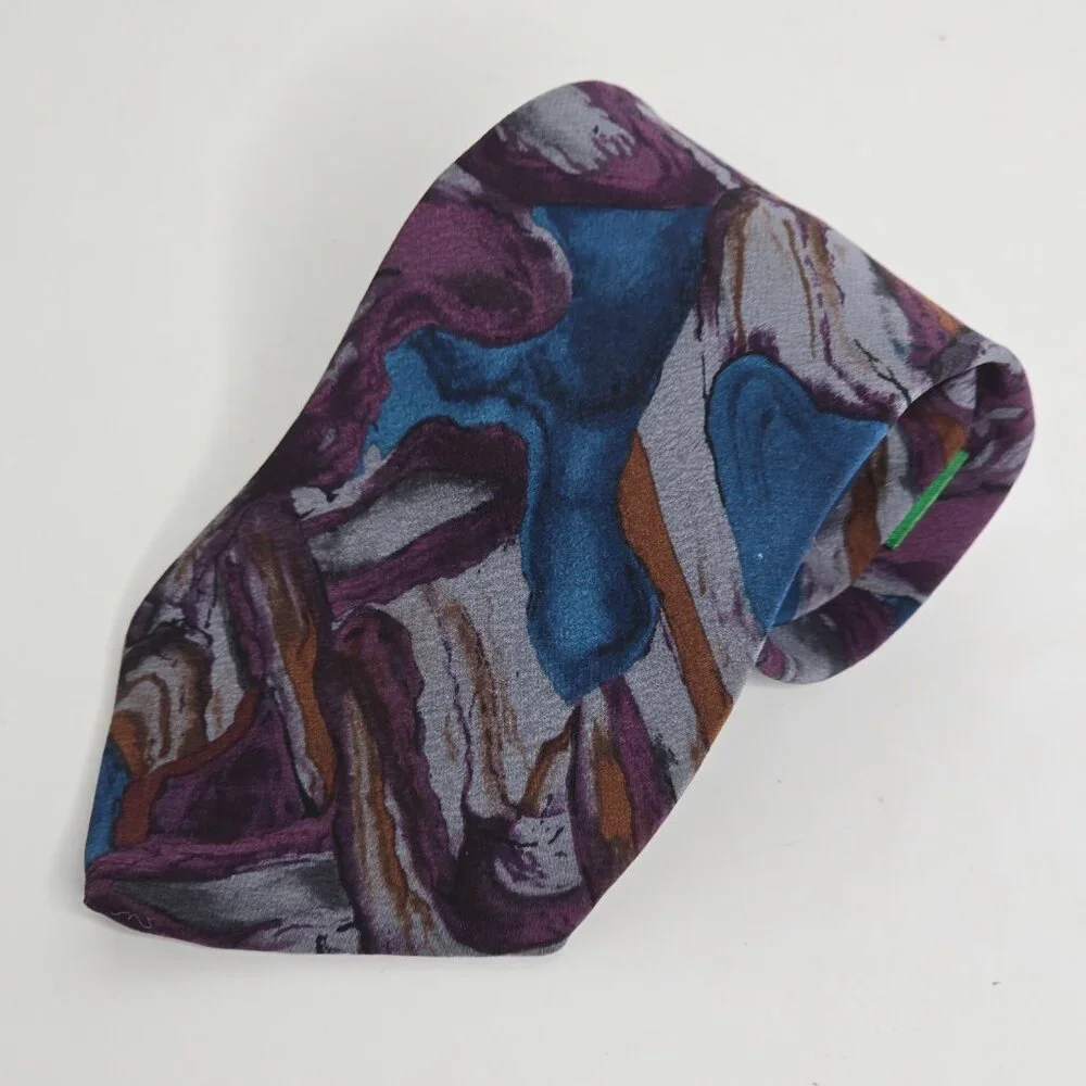 Jerry Garcia Neck Tie Collection 7 Malachite Valley Purple Blue Marble Artsy 60